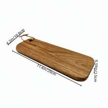 1pc Oak Wood Handle Cutting Board, Bread Board, Fruit Board, Butcher Block, Chopping Board, Double-Sided Cutting Board, Available In Large, Medium And Small Sizes, Suitable For Pizza, Cheese, Cooked Food, Bread, Cookies, Kitchen And Dining, Fruits, Outdoor, Parties, Wedding, Mother's Day, Christmas Gifts - Apricot - View 13