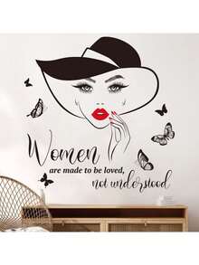 Straw Hat Girl English Decorative Stickers PVC Stickers Removable Self-Adhesive Easy-To-Tear Stickers Home Decoration Make Your Life Freshen Up Holiday Decorative Stickers Birthday Graduation Gift - Multicolor - View 6