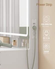 Hzuaneri Große Schminktisch mit Große HD-Spiegel , Schminktisch mit LED-Beleuchtung , 3 Farben, Einstellbare Helligkeit , Frisiertisch mit 11 Schubladen, 3 Ablagefächern und 1 Oberen Regal, Schminktische Fürs Schlafzimmer, Weiß