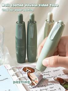 4-1 Roll Permanent Double-Sided Coated Tape, Adhesive Tape Dispenser For Scrapbooking, Crafts, Arts, Photos, Smooth And Clean, Back To School Essential - Multicolor - View 5