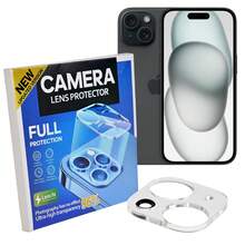 Mica Protectora Lente Camara Phone 15-16 Plus Pro Pro Max Cristal Templado - transparente - Ver 8