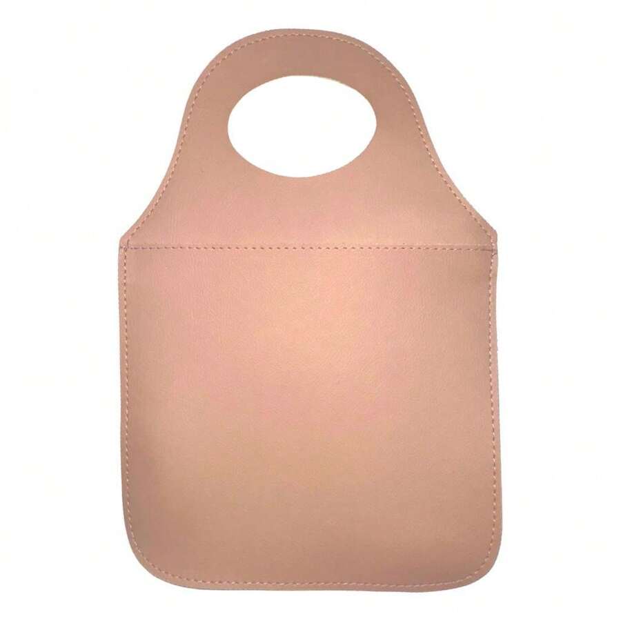 Universal Leather Car Trash Can - Beige - View 1