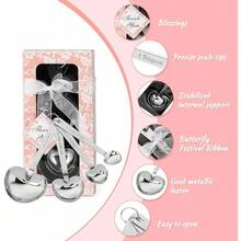 50 Packs Heart Shaped Measuring Spoons, Wedding Favors Guests, Shower Favors Guests Bridal Shower Party Or Wedding Favors Decorations With Individual Boxes PINK - 粉色 - 查看 5