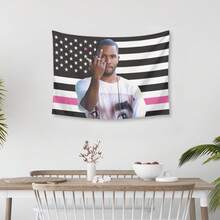 Frank Tapestry Ocean Pink America Flag Rap Wall Tapestry Blanket Funny Poster For College Dorm Decor Room Decoration Gift Merch - 粉色 - 查看 5