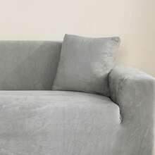 1PC Plush Sofa Cover Winter Warmth, Elastic Sofa Cover Suitable For Living Room Bedroom Dustproof Furniture Protector Soft And Comfortable Fabric Easy To Clean Suitable For 1/2/3/4 Seat Home Decor Sofa Protector Cushion Cover - 淺灰色 - 查看 7