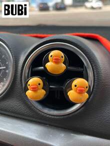 Yellow Duck Car Air Freshener Cute Cartoon Refresher With Scented Long Lasting Universal Outlet Air Vent Clips Diffuser Tablets Auto Interior Accessories