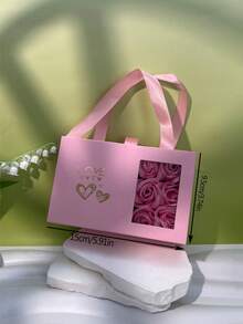 1 Set, 6 Artificial Roses With Jewelry Window Display Gift Box, Creative Valentine's Day Rose Lady's Birthday Gift Box, Very Suitable For Christmas, Mother's Day, Festival Party Accessory Packaging Gift Box (Excluding Accessories) - Multicolor - View 6