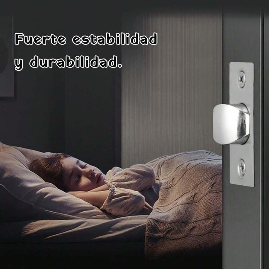FUMETAX Cerradura de Manija de Cromo Espejo y Níquel Satinado Cerradura de Puerta Palanca de Puerta para Recámara, Paso y Baño con Llave SW-54ET03SN20 - Cromo Espejo - Ver 1
