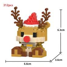 兼容小颗粒积木、圣诞系列积木、熊猫积木、动物积木、圣诞老人、圣诞雪人、圣诞树、圣诞麋鹿、圣诞苹果熊、圣诞企鹅、圣诞雪橇