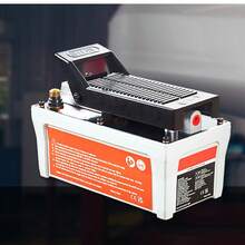 Bomba hidráulica de aire , depósito de 10,000 PSI 1/2 gal, salida de aceite NPT 3/8", entrada NPT 1/4", tubería de 6.6 pies, bomba hidráulica accionada por pie Pedal de aire para máquinas de marco de carrocería y poste de tracción, gris - Gris - Ver 9