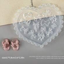 1pc Bow 3D Nail Art Silicone Mold Reusable Mixed Bow Design Stencil DIY Nail Art Carving Accessories Salon Manicure Supplies Tools,Nail Supplies,Nail Tools,Nail Art Tools,Back To School,Nails,Nail Tools For Press On Nails - Clear - View 9