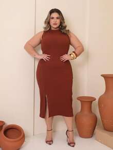 Simple, Elegant, Casual, Knit Fabric. Suitable For: Night Out, Holidays, Office, Birthday Party, Formal Evening Wear. - 巧克力棕 - 查看 7