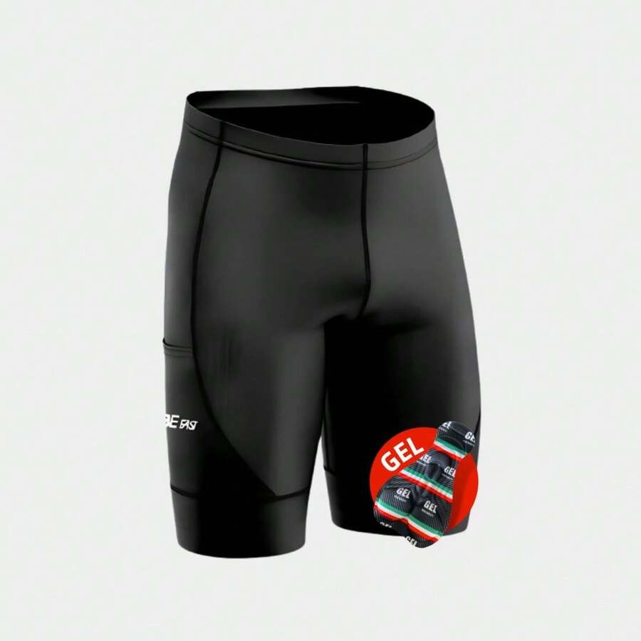 Men's Padded Cycling Shorts, Compression Shorts With Foam Padding, For Cyclists, Bikers, And MTB Riders. - màu đen - Xem 1