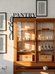 A Piece Of Metal Black Pantry Door Corner Sign, Pantry Metal Door Top, Pantry Door Nanny, Pantry Door Decoration, House Wall Decoration