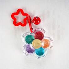 6 Colors/Set Little Flowers Portable Color Palette Solid Pearly Lustre Watercolor Pigments Art College Students Outdoor Sketching Portable Paint