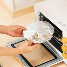 40PC/30PCS/20PCS/10pcs Simple Silver Foil Insulation Covers - Round & Lightweight Design, Non-Slip Sealed Edges, Food Insulation, Dust-Proof & Fresh-Keeping, Reusable, Suitable For Kitchen Tables, Family Gatherings, Picnics & Camping, All-Season Universal Fresh-Keeping Tools