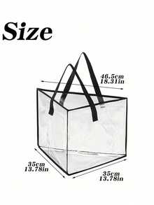 1-Pack/2 Packs New Hanger Triangle Storage Bag, Wardrobe Clothes Rack Organizer With Handle For Space Saving In Cabinets Clothes Hanger Storage Box - Clear - View 10