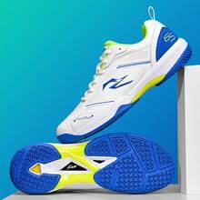 男士羽毛球鞋、全场地运动鞋、球拍运动鞋、足弓支撑宽鞋、男女通用网球鞋、乒乓球鞋 - 藍色 - 查看 4