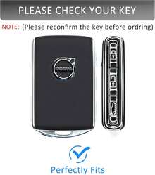 Key Fob Cover With Heavy-Duty Keychain For Volvo XC90 XC60 XC40 S60 S90  V90 Polestar 1 2Christmas - Đỏ - Xem 7