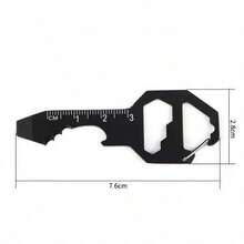 1pc Multifunctional Bottle Opener Keychain Tool, Stainless Steel 6-In-1 Men's Keychain Gift - Bottle Opener, Wrench, Screwdriver, Metric Ruler, Rope Cutter, Car Keychain, Everyday Carry Bag And Backpack Tool Car Accessories Bag Charm Backpack For School Cute Goth Y2k
