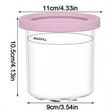 4pcs Ice Cream Pint Containers For Omnikit Ice Cream Pints Cup And Lids Set - White - View 5