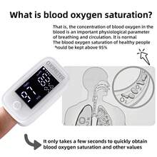 Fingertip Pulse Oximeter, Finger Tip Pulse Oximeter Blood Oxygen Saturation Monitor, Heart Rate Detector, Suitable For Home, Sports And Travel Use