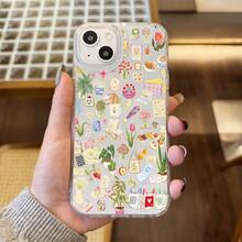 Funda de teléfono suave resistente a caídas: Funda de teléfono transparente con collage de graffiti lindo y juguetón para 16 11 15 14 13 12 Pro Plus, regalos únicos, funda de teléfono transparente, regalos de cumpleaños Amei para mujeres y niñas, suave pero fuerte: esta funda protege tu teléfono en caso de caídas. - 1 pieza - Ver 3