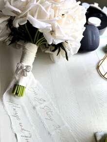 Custom Wedding Ribbons, Custom Text/Names, Reserved Chair Ribbons, Commemorative Wedding Signs, Wedding Cloth Labels, Reserved Chair Ribbons, Wedding Chair Seat Ribbons, Personalized Ribbon Seat Tags, Wedding Chair Decorative Name Place Tags, White Wedding Ribbons, Decorative Ribbons, Gift Ribbons And Cloth Ribbons For Baptisms