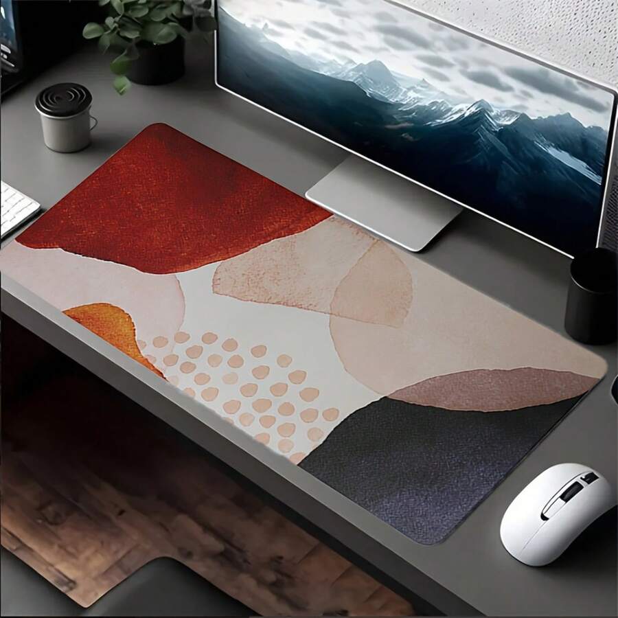 Extra Large Non-Slip Gaming Mouse Pad & Desk Mat With Vibrant Fantasy Artwork - Red/Orange/ Color Scheme, Smooth Surface For PC Gaming, Office & Home Computer Setup, Durable Non-Slip Base, Spacious Design For Wrist Support & Keyboard Compatibility - 長方形 - 查看 1