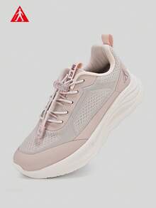 zulijian Foot Health Casual Comfortable Versatile Slip-On Contrast Color Flat Casual Walking Athletic Shoes, Lace-Up Soft Bottom Casual Shoes, Low-Top Outdoor Flat Shoes, Round Toe Low Heel Non-Slip Solid Color Elegant Soft Bottom Hiking Shoes, Ladies Low-Top Leather Athletic Skate Shoes - Pink - View 4