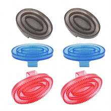 2pcs Horse Grooming Brush, Pet Bathing Rubber Brush, PVC Material Massage Horse Brush, Fluorescent Massage Horse Brush, Horse Grooming Supplies, Horse Brush For Cleaning Horses - Multicolor - View 7