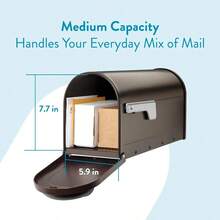 MailboxesArchitectural Mailboxes 8830RZ-10 Winston Post Mount Buzón bronce frotadoMailboxes - Broncefrotado - Ver 2