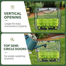 Greenhouse Outdoors Indoor, Small Greenhouse With Innovative Dual Open Doors, Portable Garden Tent Plants Transparent, 36Lx18x33H - 透明 + 36 英吋(長)x 18 英吋(寬)x 33 英吋(高) - 查看 3