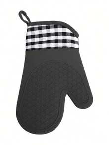 Double-Layer Heat-Resistant Hand Cover, Silicone And Cotton, Specially Designed For Kitchen Ovens, High-Temperature Resistant, Anti-Slip And Heat-Resistant, Microwave Oven Baking, Effective Heat Insulation - Multicolor - View 10