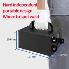 Saldatrice a punti a 250 velocità, accumulo di energia con doppio condensatore, saldatura a doppio impulso, lamiera di nichel da 0,3 mm, saldatrice a punti per batteria 18650 - Spina tipo C UE (220-240 V) - Visualizzare 2