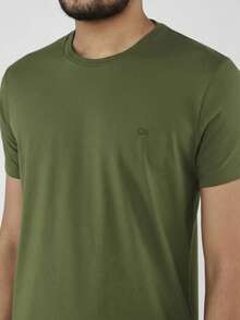 Ogochi Basic Slim Fit T-Shirt, Original Cotton, Various Colors, Christmas, New Year, Summer, Spring - 綠韭菜 - 查看 9