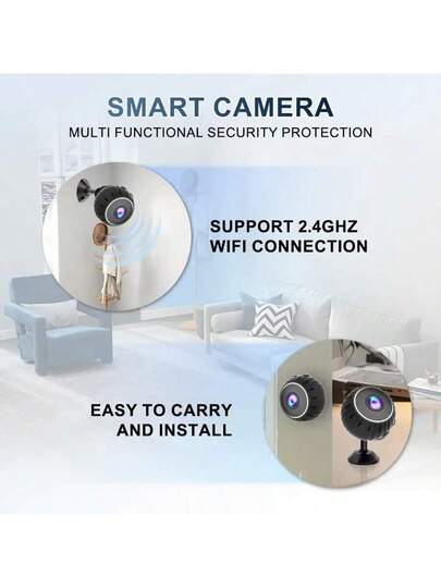 1pc Small 1080p Spy Camera, 2.4G Wireless WiFi Hidden Full HD Home/Office Security. view 4