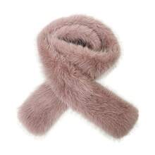 1 Piece Universal Double-Sided Faux Fox Fur Long-Plush Scarf, Durable Faux Fur Fabric (Double-Sided Warmth To Block Cold Air + Fine & Soft Plush That's Gentle On Skin Without Itching, Black & Cream Color Combination For Versatile Styling), Elegant & Versatile Style, Suitable For Matching With Winter Wool Coats / Wind Protection During Outdoor Walks / Styling For Friends' Gatherings / Surprise Birthday Gift (Fashion Enthusiasts) / Daily Outdoor Warmth - 1 - View 5
