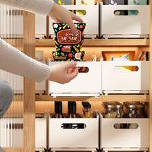 1个简约白色可扩展收纳盒，抽屉式橱柜收纳盒，适用于厨房台面和食品储藏室，节省空间的多隔层桌面收纳盒，可存放零食和杂物，也可用于办公桌、工艺品、珠宝和化妆品等，模块化设计，用途广泛，方便取用，轻巧便携，是日常收纳的理想之选。 - 白色 - 查看 2