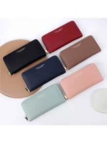 Cartera Gran Capacidad Multicapa, Bolso Mano Con Cremaller T9612-042 - Rosa - Ver 6