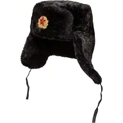 Russische Pelzmütze - Trappermütze der Sowjetarmee - Wintermütze