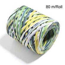200 米/卷 4 厘米彩色拉菲草纸编织绳，适用于 DIY 工艺品、礼品包装、草帽编织和花束装饰、派对节日装饰配件、手工制作和礼品，适合周年纪念、圣诞节、复活节、生日、新年、情人节、毕业派对、各种庆祝礼物