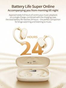 Lenovo EA366 Ear-Hook Bluetooth Headphones, Open-Back Bone Conduction, Bluetooth 5.4 Stable Connection, Sweat-Proof And Anti-Loss For Exercise, Compatible With Apple, Huawei, And Xiaomi - Moon Rock White - View 4