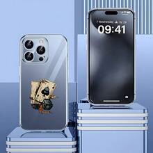 Carcasa de teléfono móvil transparente de moda,Cubierta de teléfono transparente para iPhone con diseño de calavera y cartas de juego color gris claro ideal para uso diario y protección estética Para teléfonos Galaxy de Apple - transparente - Ver 2