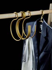 3 Stücke Moderne Stil Gold Aluminium Wandmontierte Hutaufhänger - 3 Fach Aufbewahrungsbox zum Platzsparen, schlankes Design zum Aufbewahren von Kappen, Hüten, Taschen - Robuster Metall Kleiderschrank und Schlafzimmer Aufbewahrungsregal, elegantes Design Hutaufhänger Aufbewahrungsbox