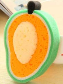 Esponja gruesa con forma de fruta, multifuncional y potente para eliminar la suciedad y limpiar, suministros esenciales de cocina, una buena ayuda para mamá - Multicolor - Ver 11