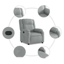 vidaXL Relaxsessel Hellgrau Stoff - Grey - View 6
