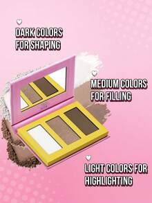 MISSLYN-TRIO BROW 高光眉粉三件套，三合一眉粉，多用途，持久防水，纯素，无动物实验，打造自然妆容，浅棕色，眉粉，高光，眼影 - #02 Cookies - 查看 6