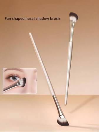 1pc Crescent Nose Contour Brush, Makeup Angled Shader Brush For Contouring, Highlighting, Nose Shading,Foundation Brush,Concealer Brush,Blush Brush,Contour Brush,Blush Brush,Bronzer Brush,Powder Brush,Foundation Brush,Blush Brush