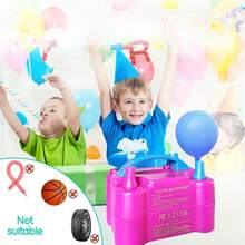 Bomba eléctrica mini para globos, bomba portátil para globos, inflador para decoración de fiesta de cumpleaños (220V-240V 300W) Atención: No se pueden usar globos de 5 pulgadas